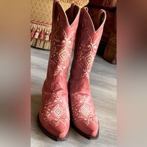 Redneck Riviera Embroidered Western Boots - Burnished Red